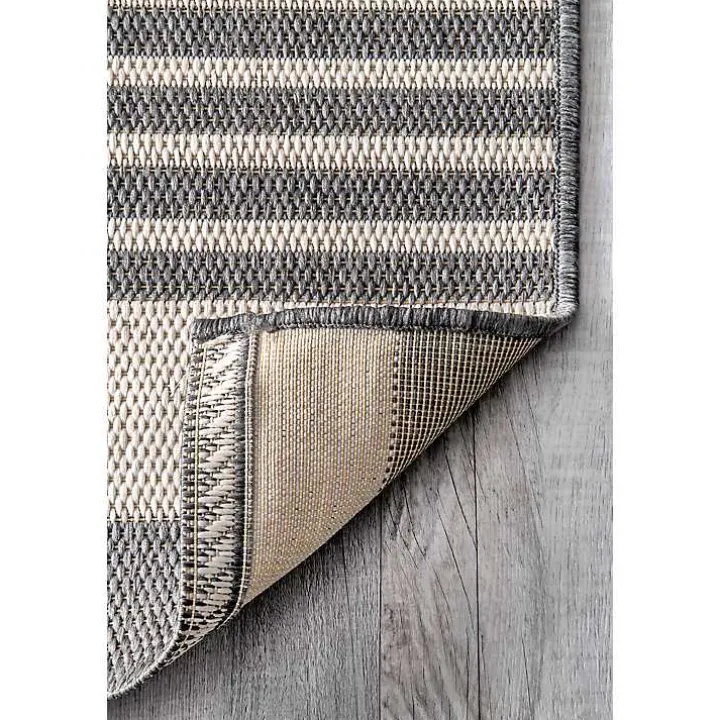 Natural Robin Stripe Outdoor Area Rug, 6x9