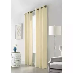 Natural Room Darkening Curtain Panel Set, 54 in.