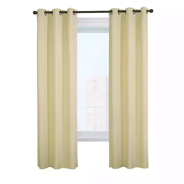 Natural Room Darkening Curtain Panel Set, 54 in.