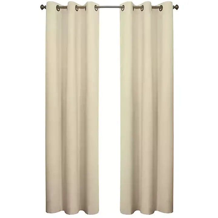 Natural Room Darkening Curtain Panel Set, 72 in.