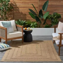 Natural Seagrass Indoor/Outdoor Area Rug, 4x6