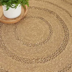 Natural Seagrass Indoor/Outdoor Area Rug, 5x5