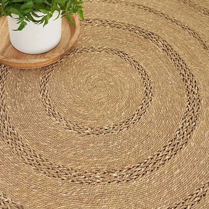 Natural Seagrass Indoor/Outdoor Area Rug, 5x5