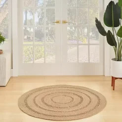 Natural Seagrass Indoor/Outdoor Area Rug, 5x5