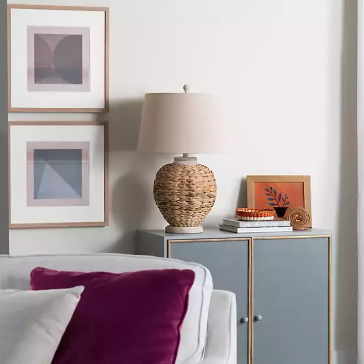 Natural Seagrass Woven Table Lamp