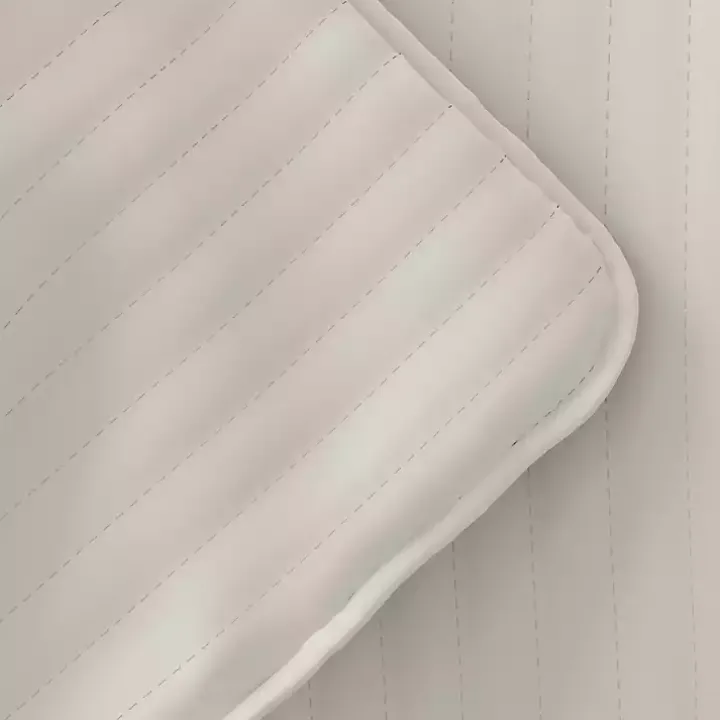 Natural Stitched Stripes 3-pc. Queen Quilt Set
