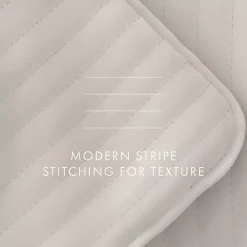 Natural Stitched Stripes 3-pc. Queen Quilt Set