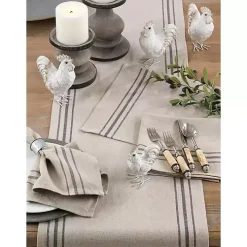 Natural Striped Linen Table Runner