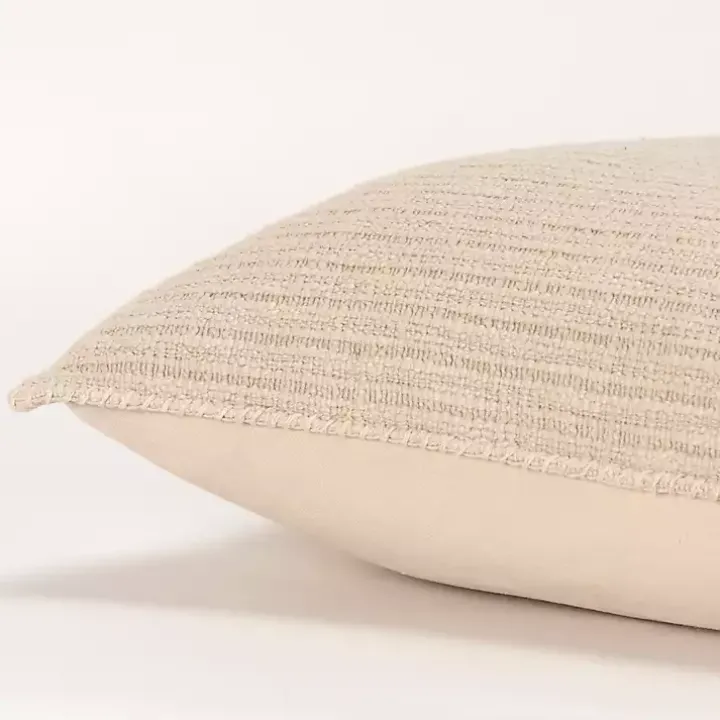 Natural Subtle Striped Oversized Pillow