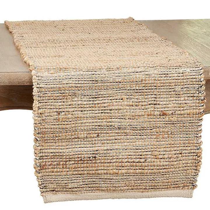 Natural Tan Woven Table Runner