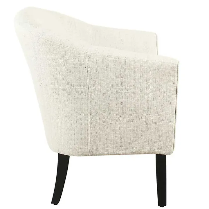 Natural Textured Barrel Accent Chair