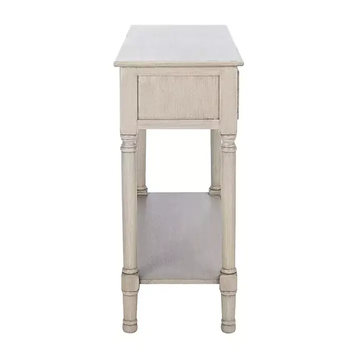 Natural Textured 2-Drawer Console Table