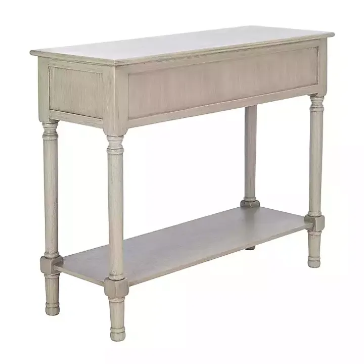 Natural Textured 2-Drawer Console Table
