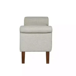 Natural Upholstered Aubrey Storage Bench