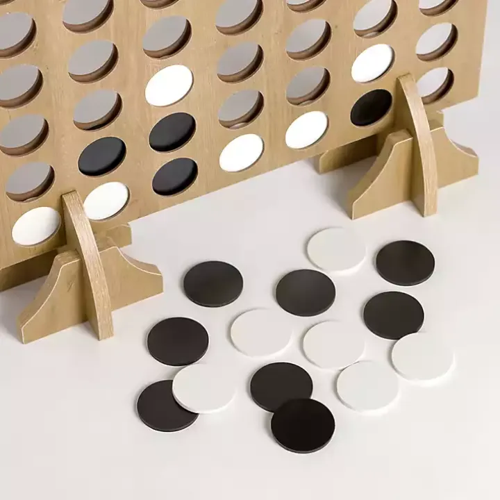 Natural Wood 4 in a Row Game