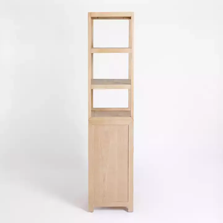 Natural Wood Bookcase Modular Cabinet