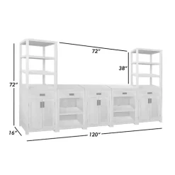 Natural Wood Bookcase Modular Cabinet
