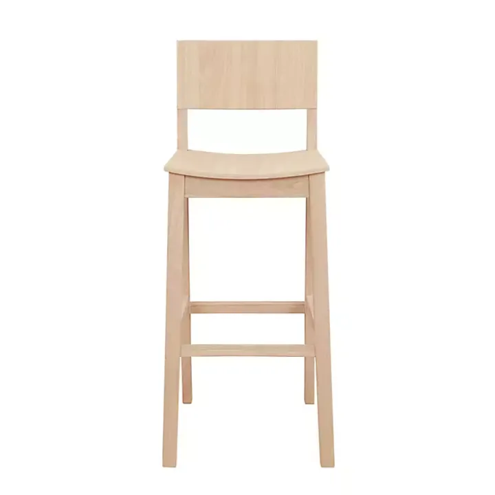 Natural Wood Devin Bar Stools, Set of 2