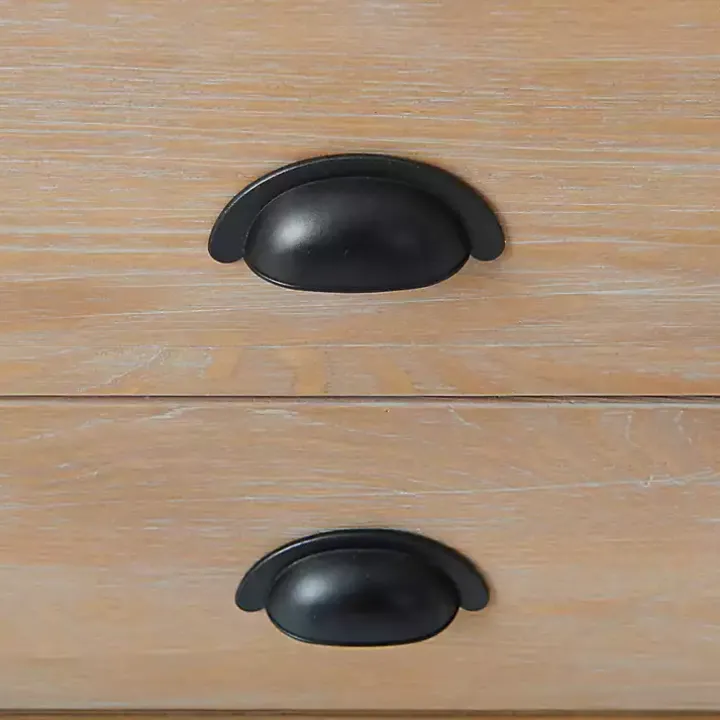 Natural Wood Grain Open Storage Nightstand