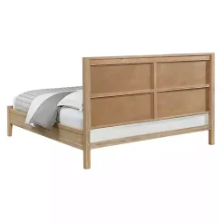 Natural Wood Grain Panel King Bed