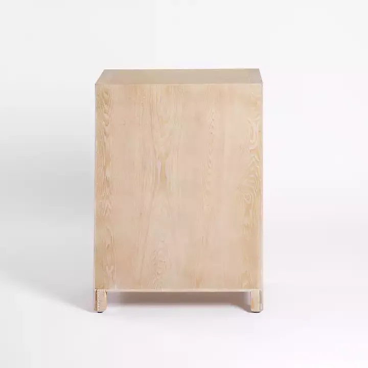 Natural Wood Open Shelf Modular Cabinet