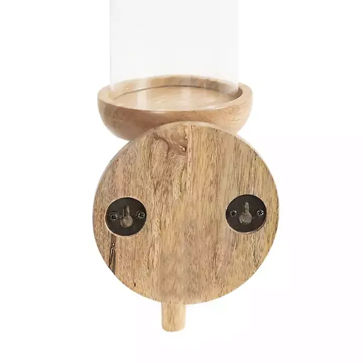 Natural Wood Torch Sconce