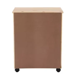 Natural Wood Wide 6-Drawer Cary Storage Cart
