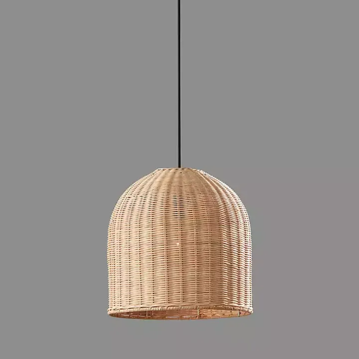 Natural Woven Rattan Pendant Light