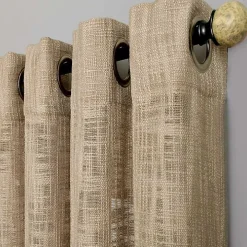Natural Woven Single Curtain Panel, 84 in.