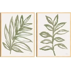 Nature in Sage Framed Canvas Art Prints, Set of 2