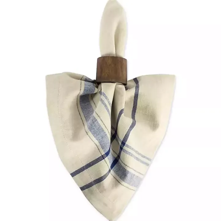 Nautical Blue French Stripe Napkins, Set of 6
