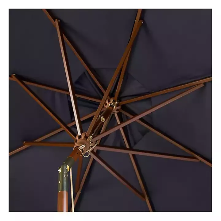 Navy 9 ft. Eucalyptus Outdoor Umbrella