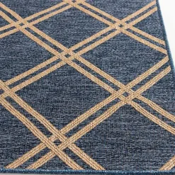 Navy Adelaide Trellis Outdoor Area Rug, 6x9