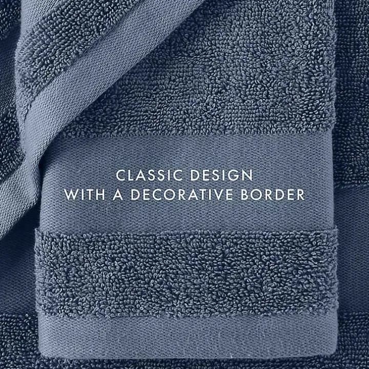 Navy Blue Essential Cotton Bath Towels, Set of 4