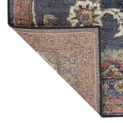 Navy Blue Floral Runner