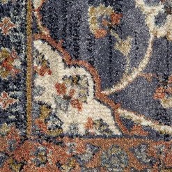 Navy Blue Floral Runner