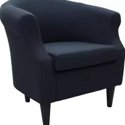 Navy Blue Rounded Accent Chair