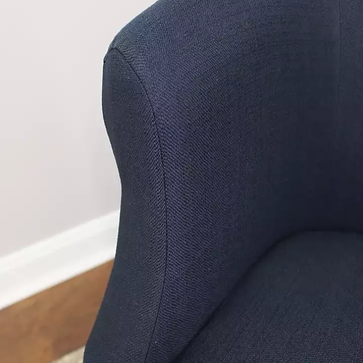 Navy Blue Rounded Accent Chair