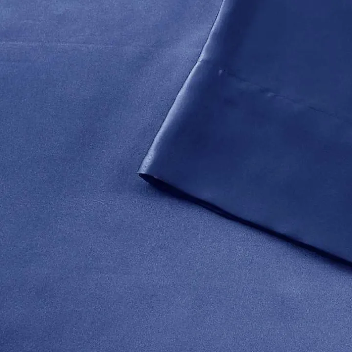 Navy Blue Satin 6-pc. California King Sheet Set