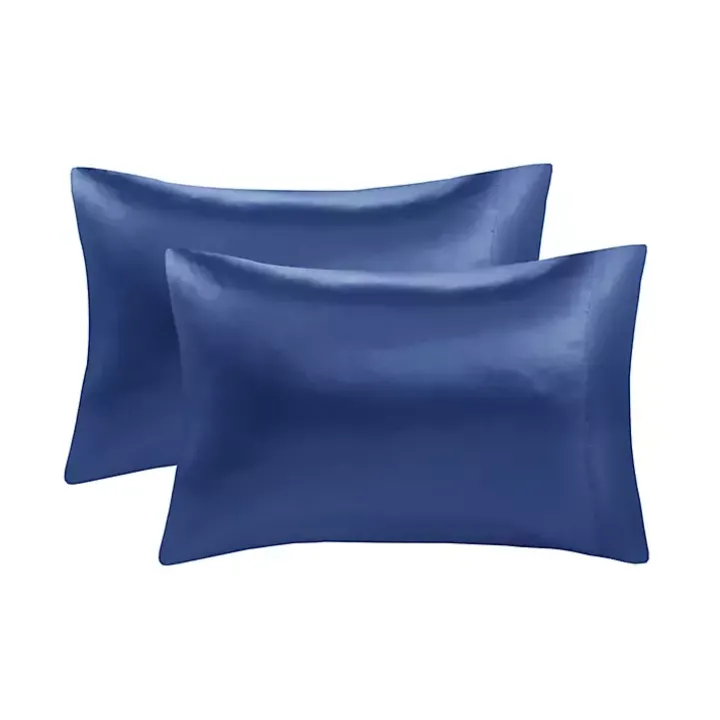 Navy Blue Satin 6-pc. King Sheet Set