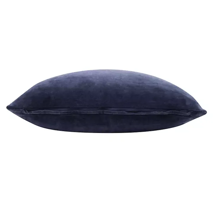 Navy Blue Velvet Handmade Throw Pillow