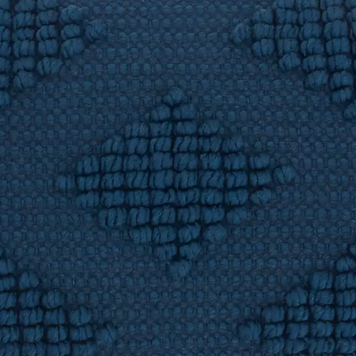 Navy Blue Woven Diamonds Lumbar Pillow