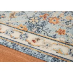 Navy Bohemian Area Rug, 5x8