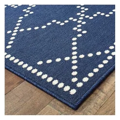 Navy Caden Outdoor Area Rug, 6x9