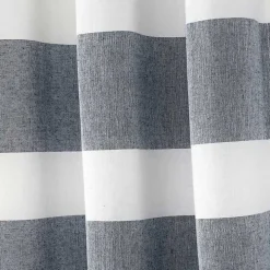 Navy Cape Cod Stripe Curtain Panel Set, 84 in.