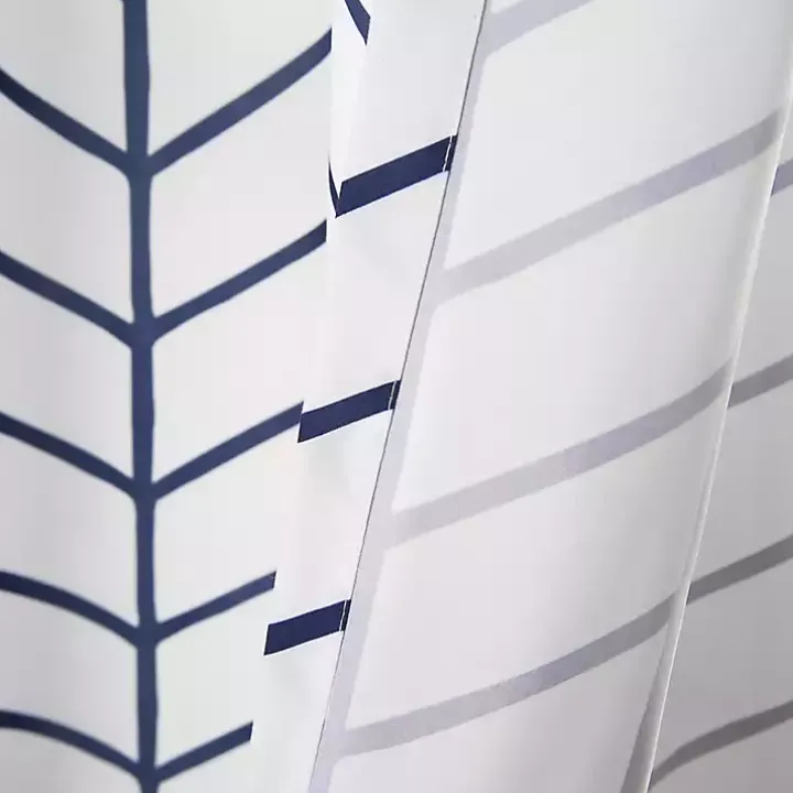 Navy Chevron 2-pc. Panel Curtain Set, 84 in.