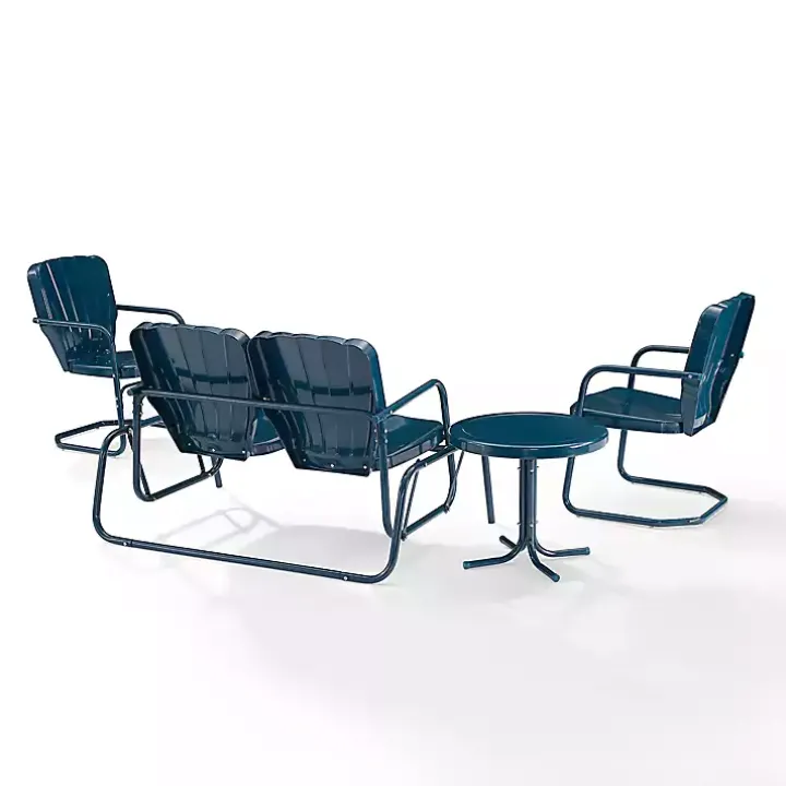 Navy Clamshell 4-pc. Outdoor Furniture Set