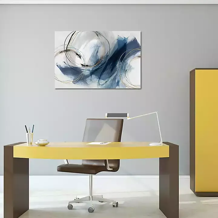 Navy Detour Canvas Art Print