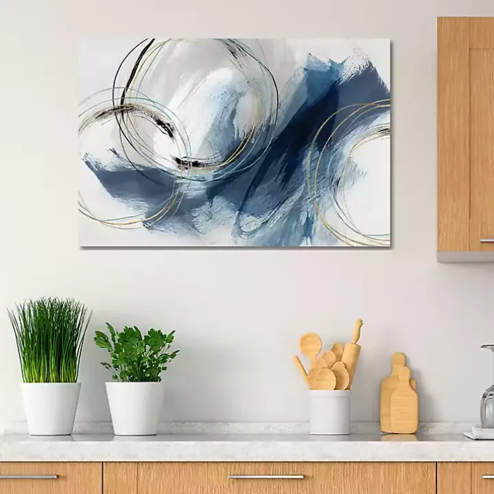 Navy Detour Canvas Art Print