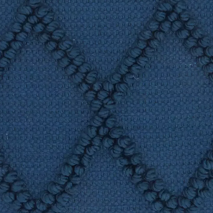 Navy Diamond Lattice Throw Pillow
